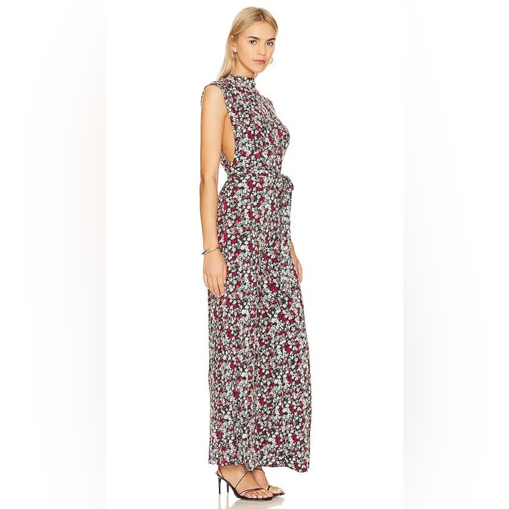 Free People Vibe Check One-Piece Jumpsuit – Black Ditsy Shell Combo – XS - Picture 3 of 12